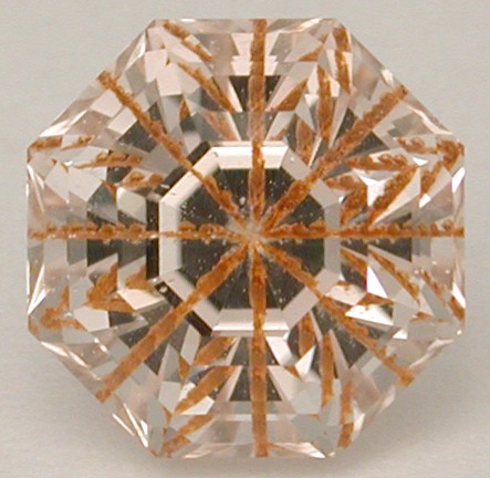 faceted rutile topaz needle