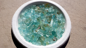 tucson gem show faceting rough aquamarine