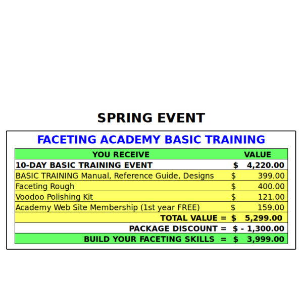 BASIC Training Live, Spring Event